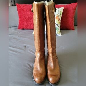 Franco Sarto Leather Boots - Pacaya, 8M, Camel Brown, GUC